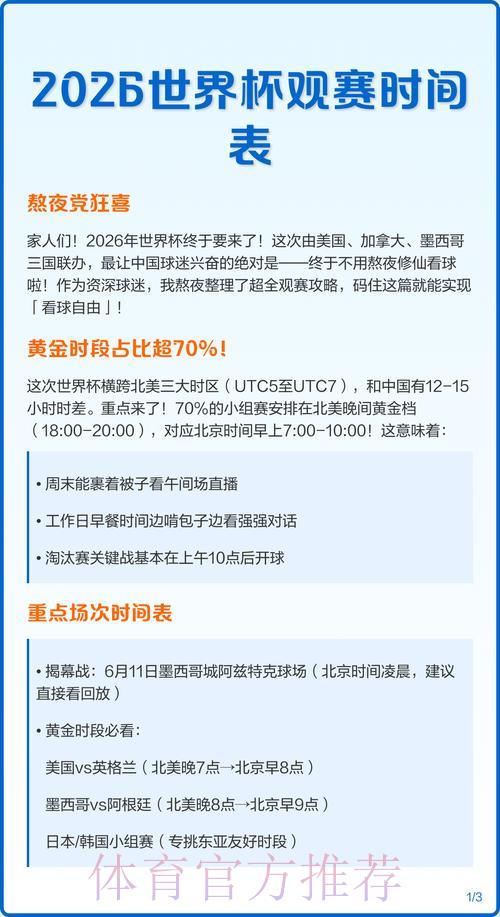2026世界杯观赛完全攻略